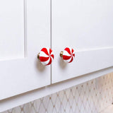 10Pcs Christmas Knob Button Cover Xmas Orbicular Candy Cabinet Knob Covers for Cabinet Living Room Bedroom