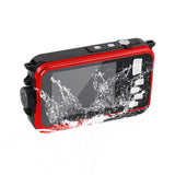 24MP Waterproof Digital Camera 1080P Underwater Camera for Snorkeling Red