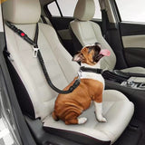 3-in-1 Removable Dog Seat Belt Harness for Car Retractable Reflective Bungee Dog Seatbelt Black