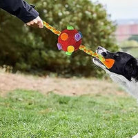 Pet Snuffle Ball with Interactive Rope Interactive Puzzle Toys Dog Chew Toys Red