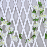 2Pcs 2.3 Meters Faux Cherry Blossom Flowers Artificial Flowers Garland White