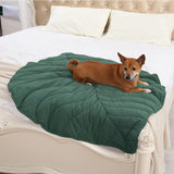 Double-Sided Available Pet Mattress Pad Leaf Shape Puppy Cat Bed Mat Style 1