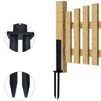 2Pcs Fence Post Anchor Kit Heavy Duty Fence Post Repair Stakes