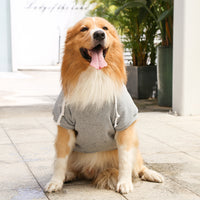 Winter Dog Hoodie Sweatshirts with Pockets Warm Dog Jumper Puppy Clothing Coat Shirt Grey