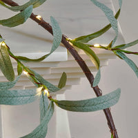 1.8M 96LEDs Artificial Leaves Fairy Lights Battery Operated Garland String Light Home Gardeb Party Holiday Decor Style 2