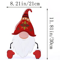 Christmas Fence Peeker Decoration Peeping Over Fence Xmas Outdoor Garden Sign Style 2