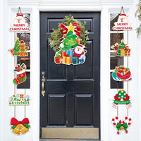 Christmas Hanging Party Decoration Set Porch Sign  Xmas Door Banner Style 3