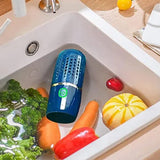 Portable Fruit and Vegetable Cleaning Machine Rechargeable Food Washing Purifier Vegetable Washer Dark Blue