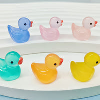 50Pcs Mini Glow in the Dark Ducks Miniature Figures Decor Tiny Ducks for Party Favor