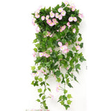 88-Flower Artificial Vine Flowers Hanging Artificial Petunias Garden Home Decoration Light Pink