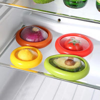 4Pcs Reusable Food Storage Containers with Lids Fruits Vegetables Storage for Fridge Kitchen Fresh Keep