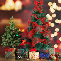 26cm x 10 Yards Christmas Decor Mesh Rolls Plastic Net Ribbon for Wreath Making Decorations 4 Rolls Styel 1