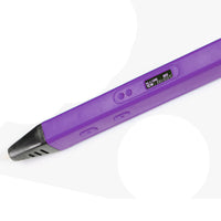 3D Printing Pen with OLED Display DIY Crafting Doodle Drawing Tool Kit for Kids Purple