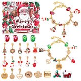 24 Days Christmas Countdown Calendar Advent Calendar Blind Box DIY Bracelet Jewelry Making Kit Style 4