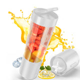 450ml Portable Mini Blender for Shakes and Smoothies USB Rechargeable for Travel Picnic Office White