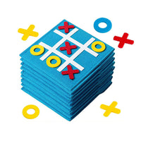 10 Pack Tic Tac Toe Strategic Board Game for Kids and Family Educational Game Toys for Travel Party Blue