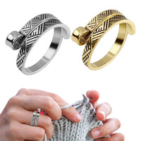 Adjustable Opening Ring Knitting Crochet Loop Ring Open Yarn Guide Crochet Ring Style 3