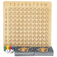 Montessori Multiplication Board Wooden Counting Toy Math Educational Toys