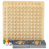 Montessori Multiplication Board Wooden Counting Toy Math Educational Toys