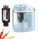 Electric Pencil Sharpener Automatic Fast Sharpener Battery Operated Blue