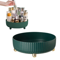 360-Degree Rotating Seasoning Organizer Spice Snack Cosmetic Storage BoxTray Display Stand Green