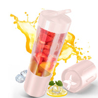 450ml Portable Mini Blender for Shakes and Smoothies USB Rechargeable for Travel Picnic Office Pink