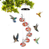 Charming Wind Chimes Hummingbird Feeder for Outdoors Garden Hanging Decor Style 3