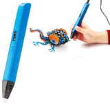 3D Printing Pen with OLED Display DIY Crafting Doodle Drawing Tool Kit for Kids Blue