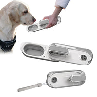 350ml Foldable Pet Dog Water Bottle Leak-proof Water Feeder for Travel Walking Hiking Grey