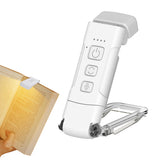 Rechargeable Reading Light with Timer Adjustable Clip-on Bookmark Light White