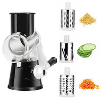 Rotary Cheese Grater Shredder Mandolin Slicer Vegetable Slicer Nuts Grinder Black