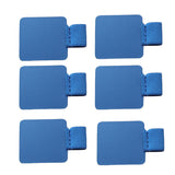 6pcs Set Self Adhesive PU Leather Pen Holder for Apple Pencil Elastic Pen Loop for Journal Notebook Tablet Blue