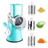 Rotary Cheese Grater Shredder Mandolin Slicer Vegetable Slicer Nuts Grinder Blue