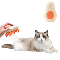 3-in-1 Electric Spray Brush for Cat Grooming Brush Steamy Massage Comb Beige