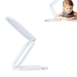 Foldable LED Desk Lamp Touch Dimmable Table Lamp Rechargeable Portable Reading Lamp for Office Home White