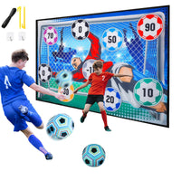 Portable Soccer Ball Game Set Kids Toss Soccer Goal Game for Indoor Outdoor Backyard Blue