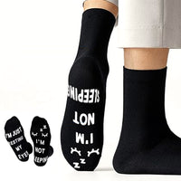 Pair of Funny Casual Socks Unisex Socks Printed Letter Soft Socks Style 1