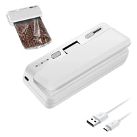 Mini Heat Sealer USB Rechargeable Bag Sealing Machine for Food Storage White