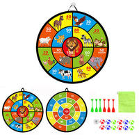 72cm Large Dart Board for Kids Double-Sided Dart Board with Sticky Balls and Darts Fun Party Play Game Toys Style 1