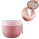 Insulated Oats Containers Yogurt Jars Food Thermos for School Office Picnic Travel Pink