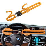 Antitheft Steering Wheel Lock Adjustable Car Security Lock with Keys for Vehicle Truck Yellow