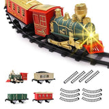 Electric Train Toy Set Classical Steam Train with Light and Sound Christmas Toy for Kids Style 1