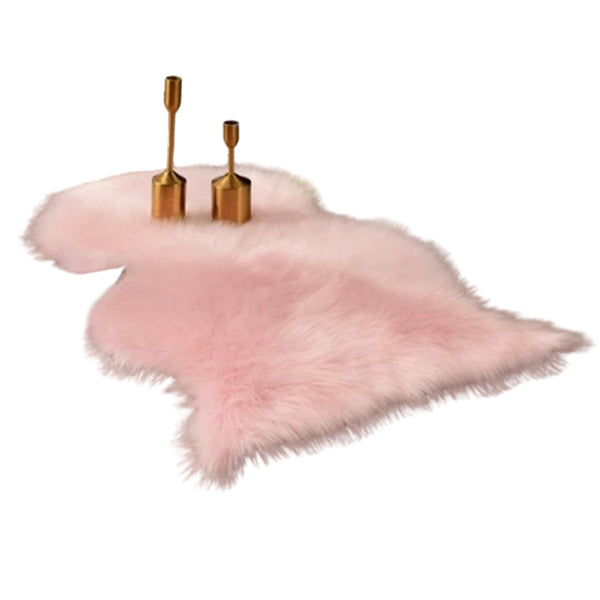 Faux Fur Shaggy Area Rug Floor Mat Living Room Mat Bedroom Home Decor Pink