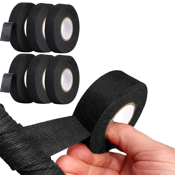 6 Rolls of Car Wiring Harness Tape Automobile Electrical Adhesive Fabric Wire Loom Cloth Noise Damping Heat Proof