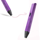 3D Printing Pen with OLED Display DIY Crafting Doodle Drawing Tool Kit for Kids Purple