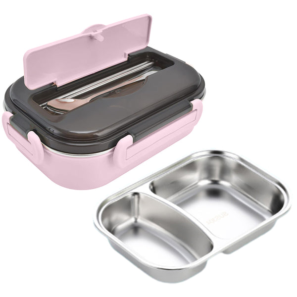 Insulation Lunch Box Bento Box Food Warmer Container for School Office Pink