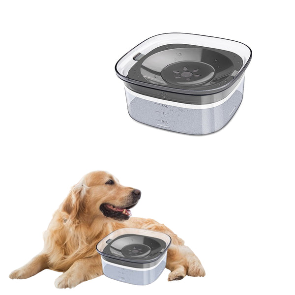 2L Dog Water Bowl Anti Splash Dog Bowl Water Dispenser Slow Drinking Water Bowl