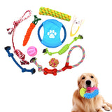 10Pcs Set Dog Chew Bite Toy Pet Braided Rope Toys Teeth Cleaning Toys Style 2