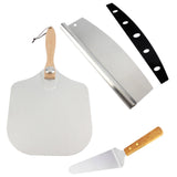 3Pcs Set Pizza Peel Aluminum Pizza Spatula for Dough Bread Pastry