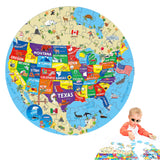 70Pcs World Map Jigsaw World Geography Puzzle Kid Toy